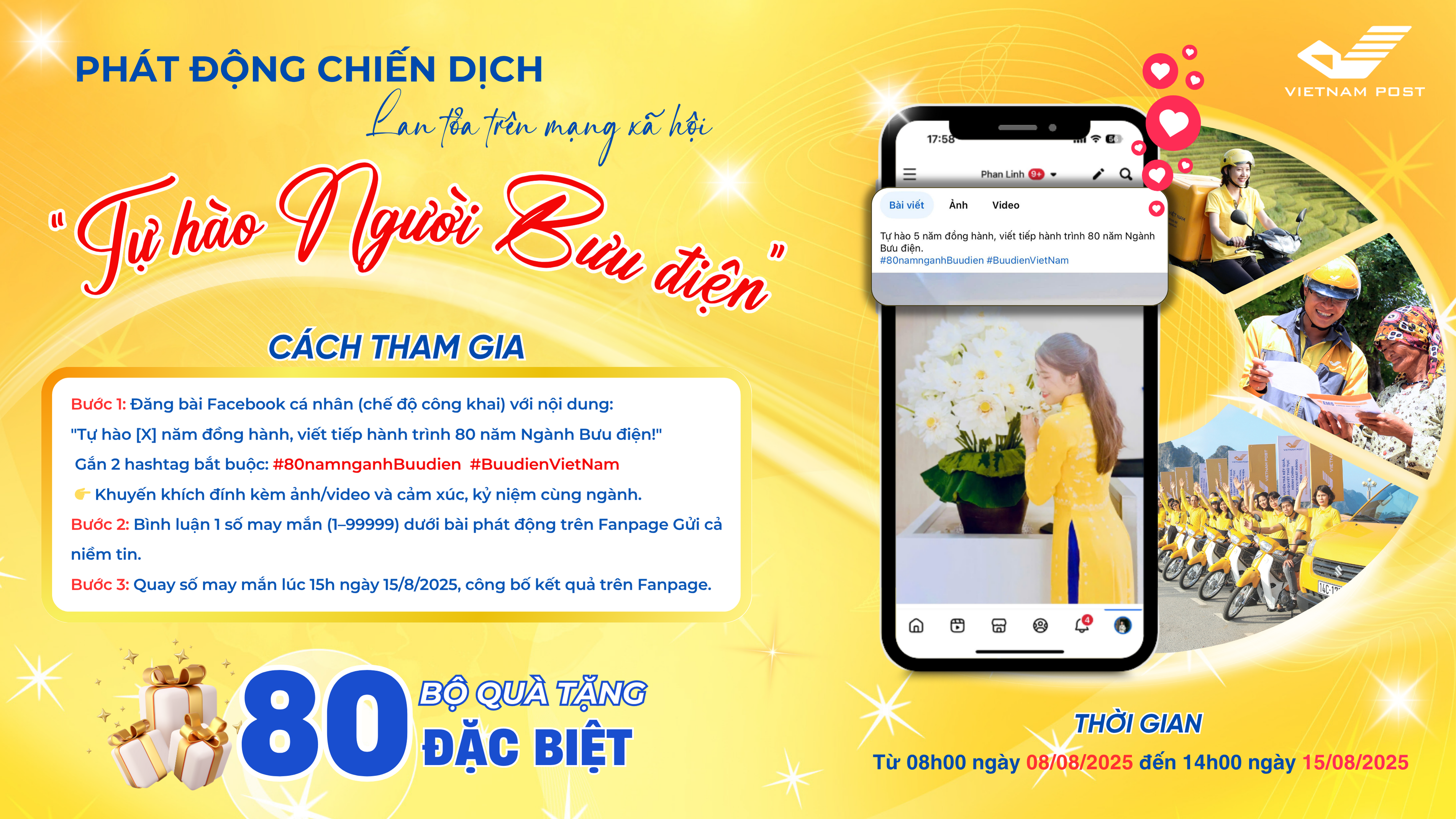 Phát động chiến dịch “Tự hào Người Bưu điện” – Lan tỏa tình yêu nghề, hướng tới 80 năm xây dựng và phát triển