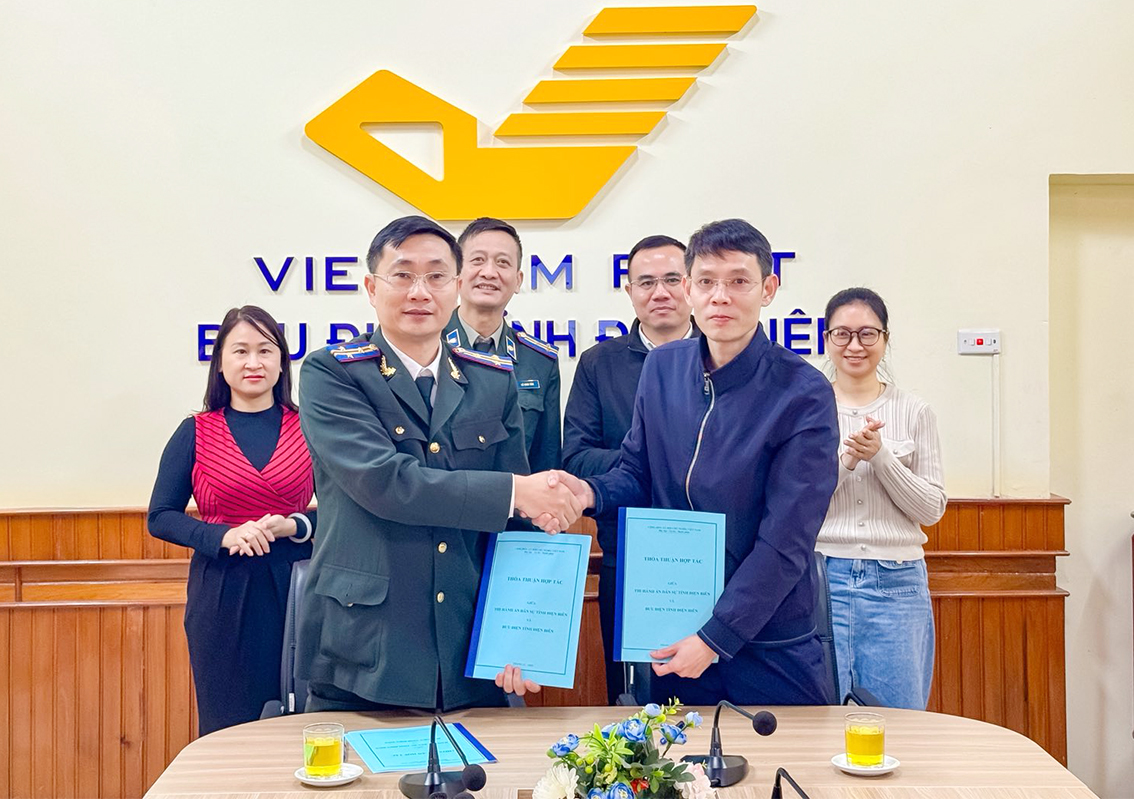 Bưu điện tỉnh Điện Biên ký kết Thỏa thuận hợp tác với Thi hành án dân sự tỉnh