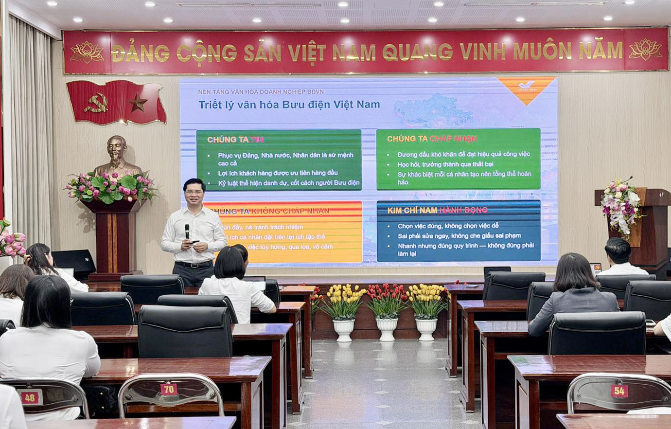 Bưu điện TP. Hà Nội triển khai chuyên đề Văn hóa doanh nghiệp tháng 10 với chủ đề “Tận tâm”